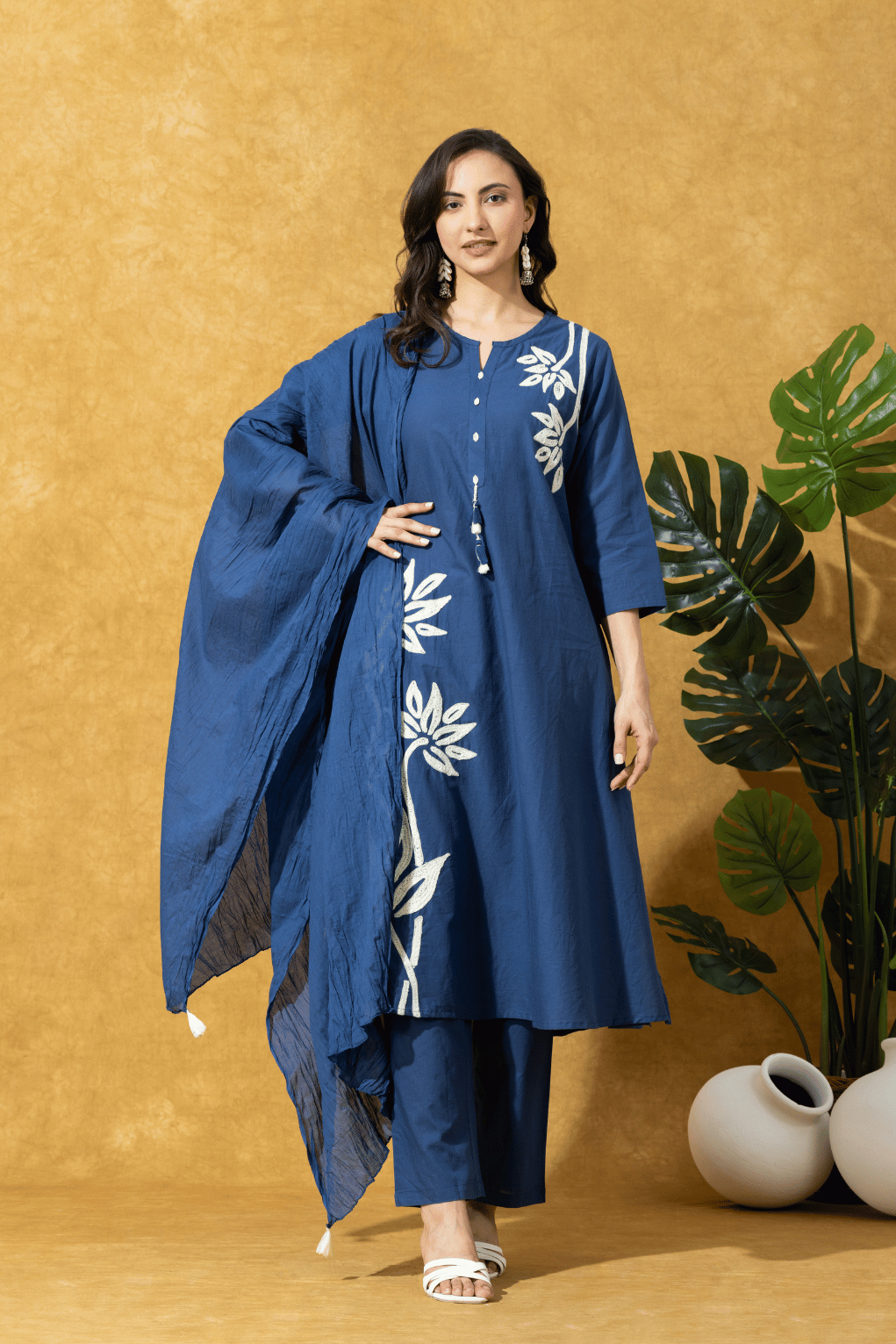 Indigo Blue Contemporary Kurta Set
