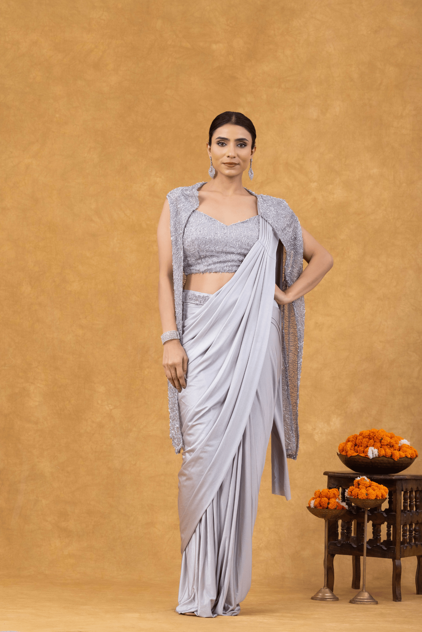 Silver Luxe Ready to Wear Saree