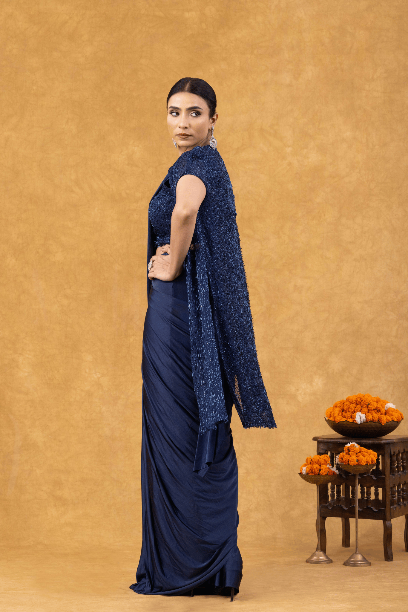 Royal Blue Luxe Ready to Wear Saree