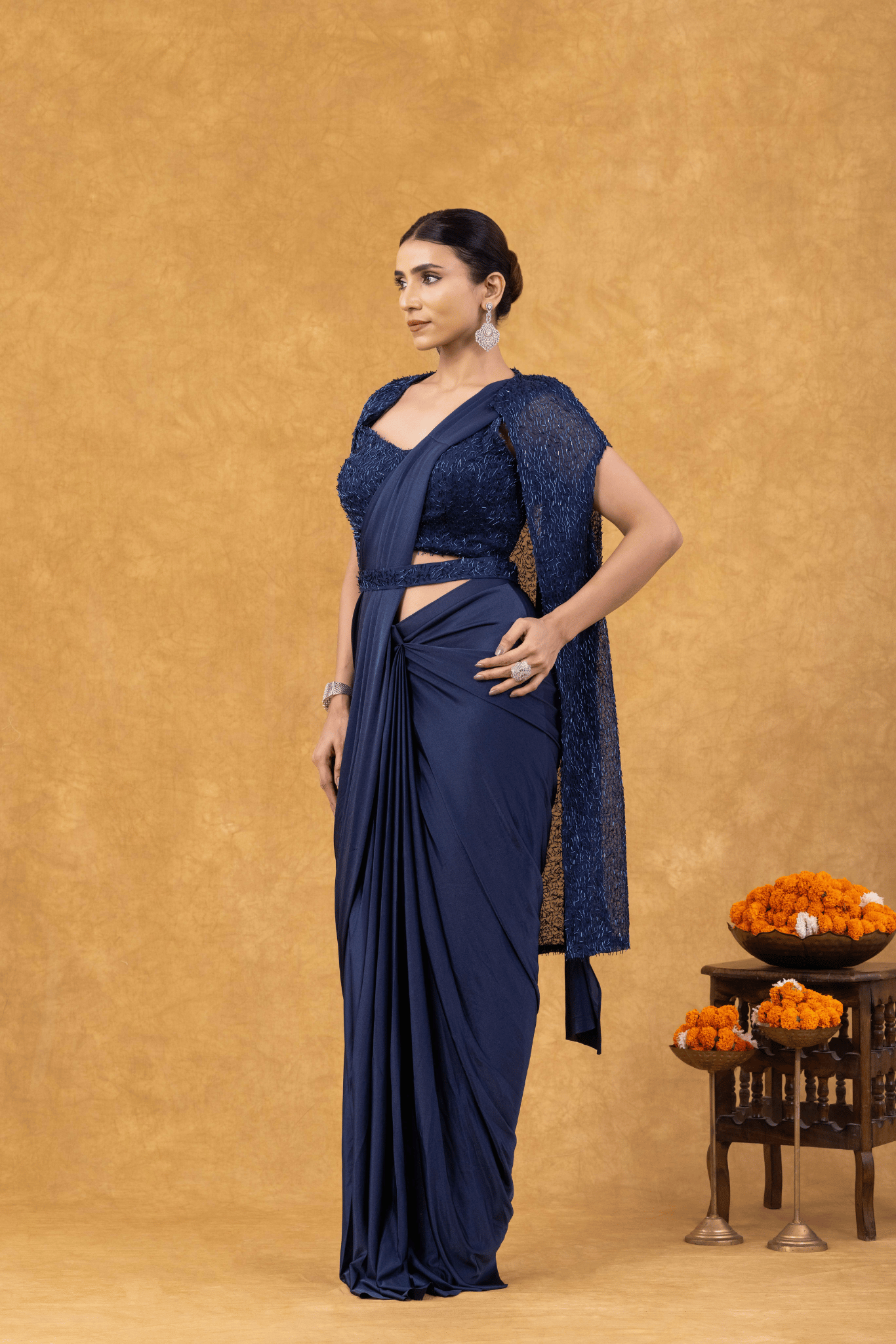 Royal Blue Luxe Ready to Wear Saree