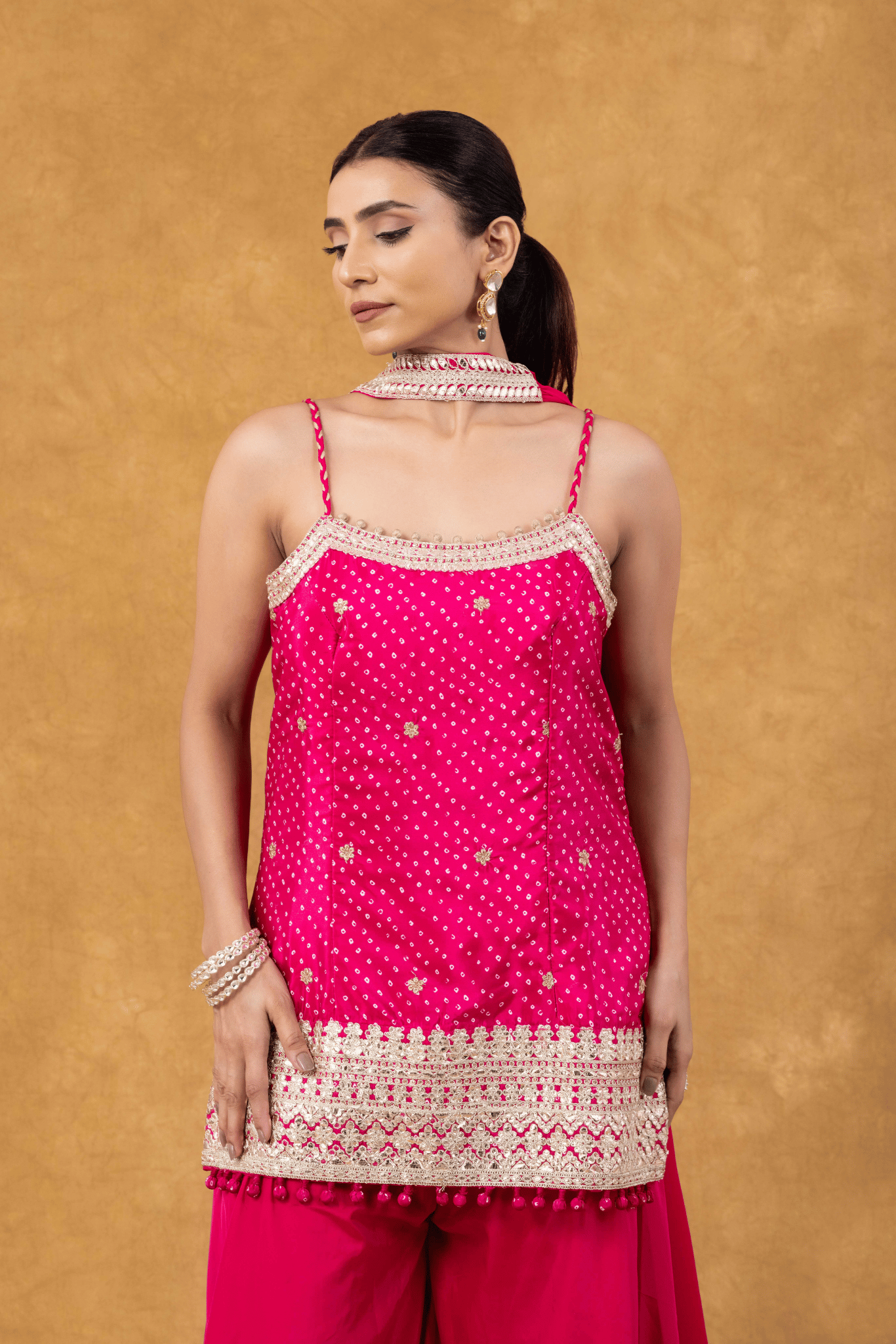 Rose Pink Radiance Sharara Set