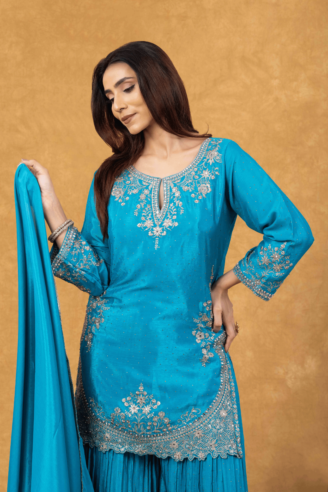 Firozi Glow Sharara Ensemble