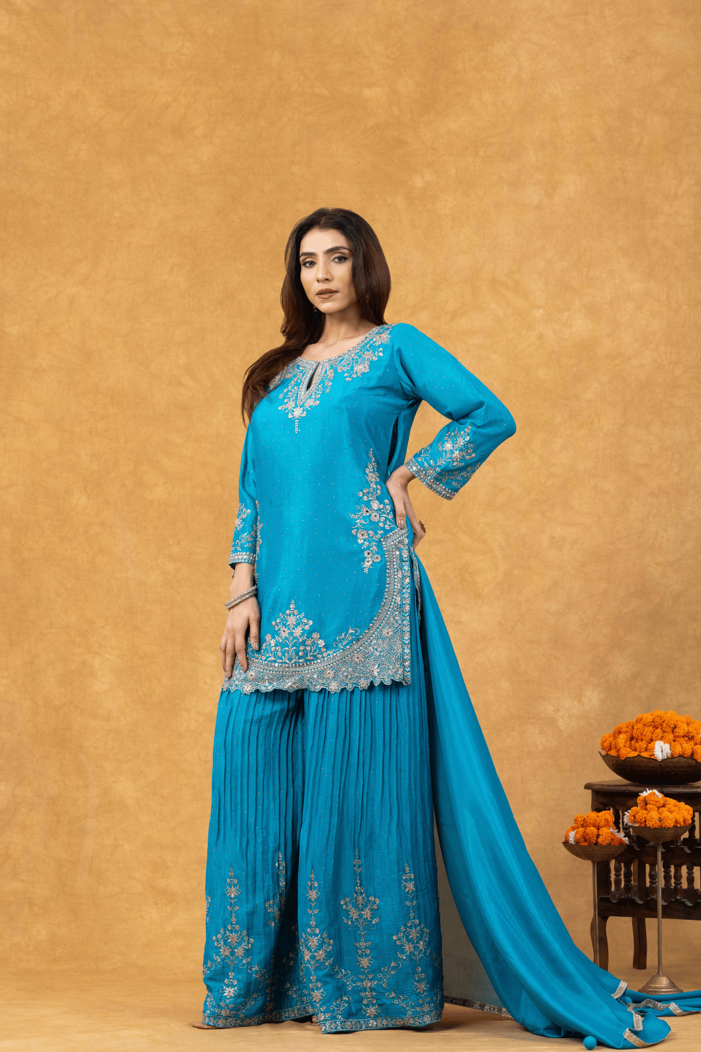 Firozi Glow Sharara Ensemble