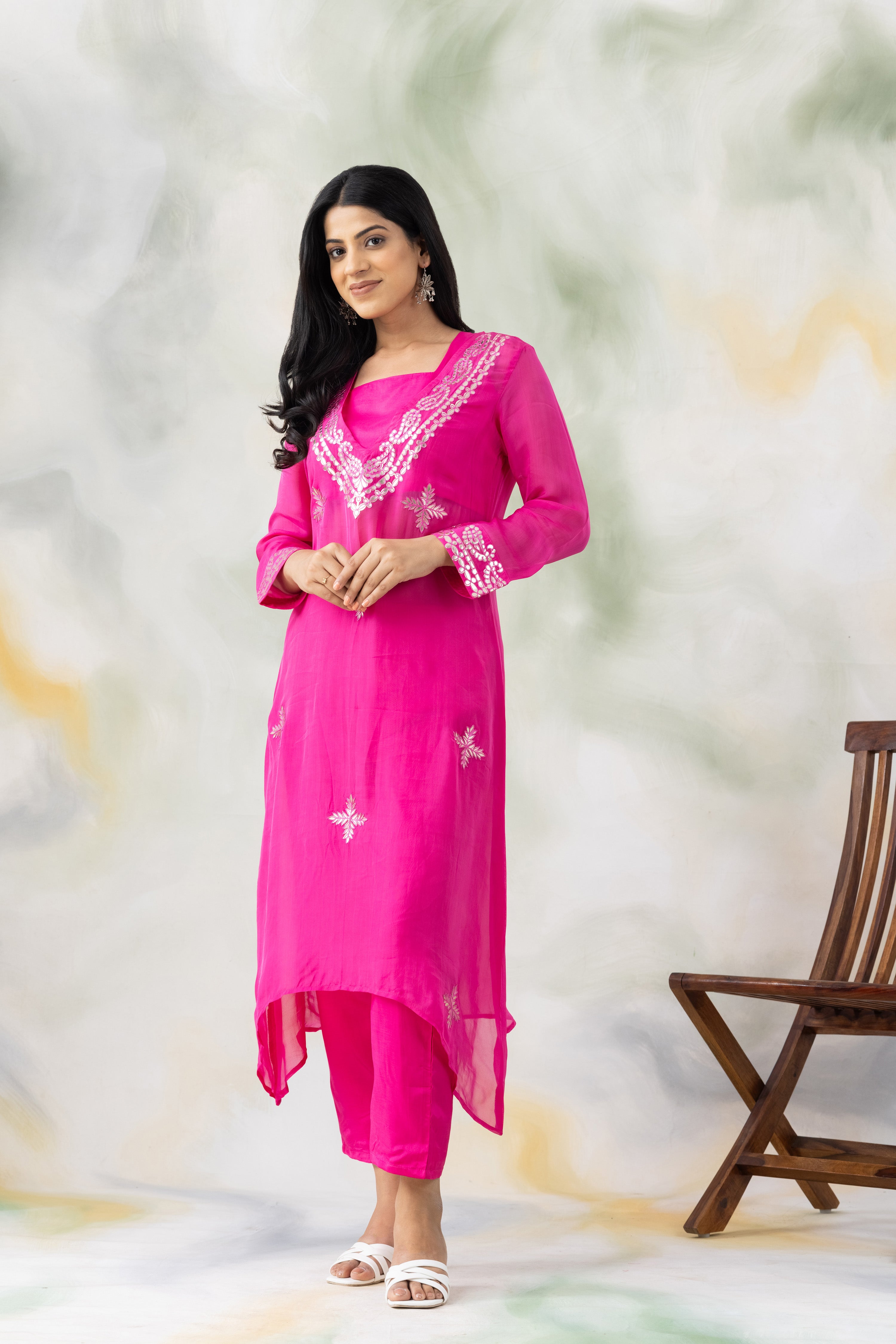 Hot Pink Organza Co-ord set