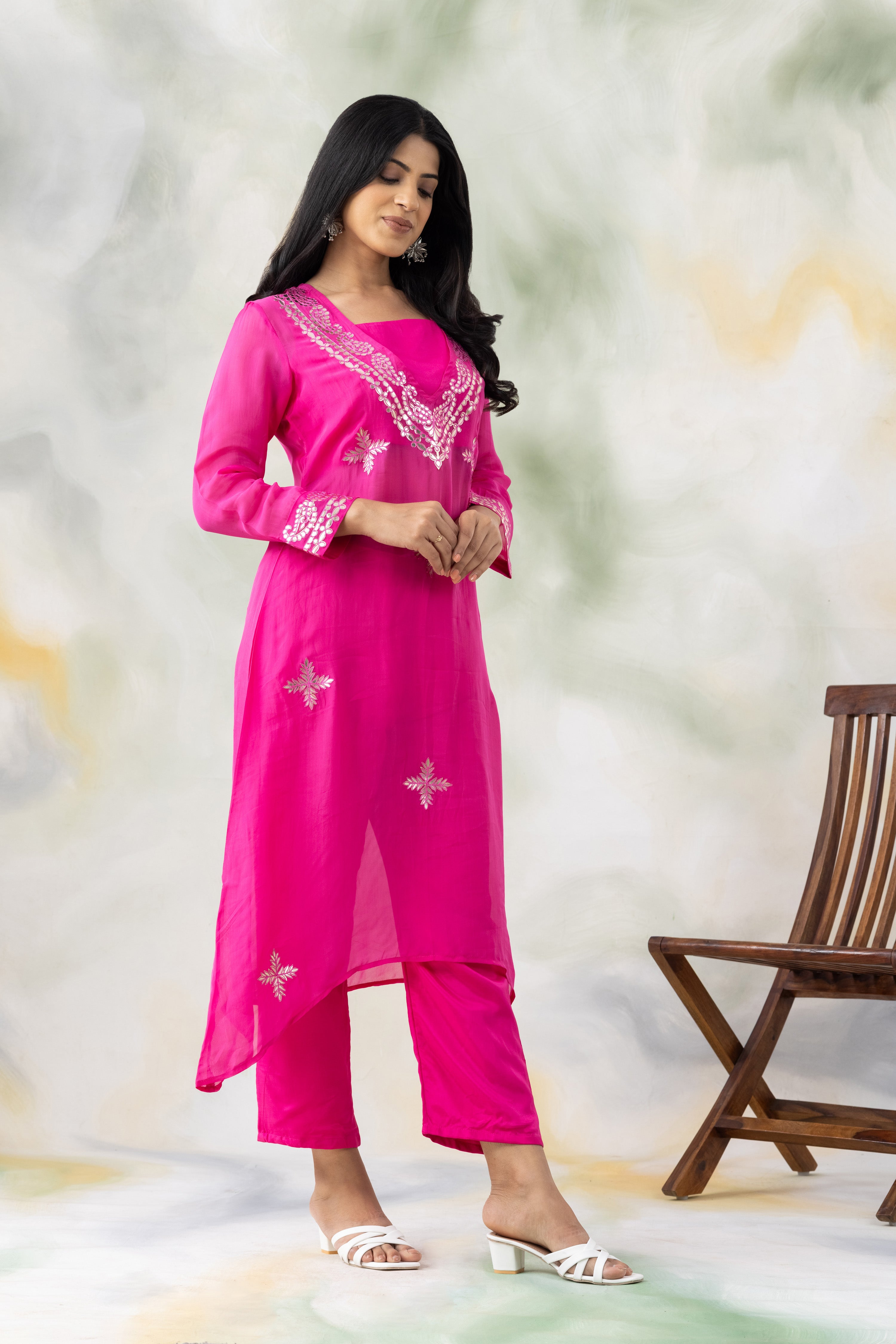 Hot Pink Organza Co-ord set