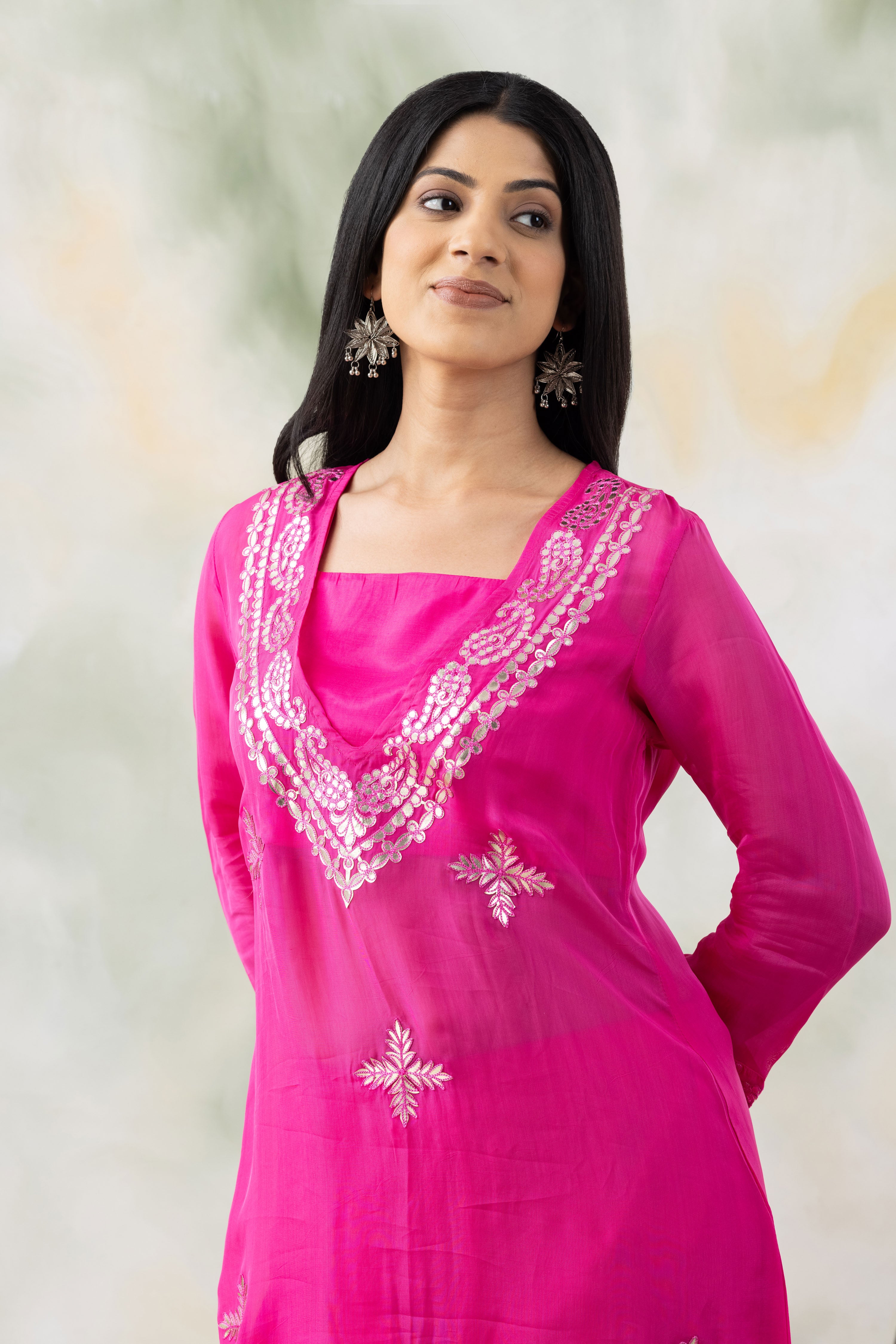Hot Pink Organza Co-ord set