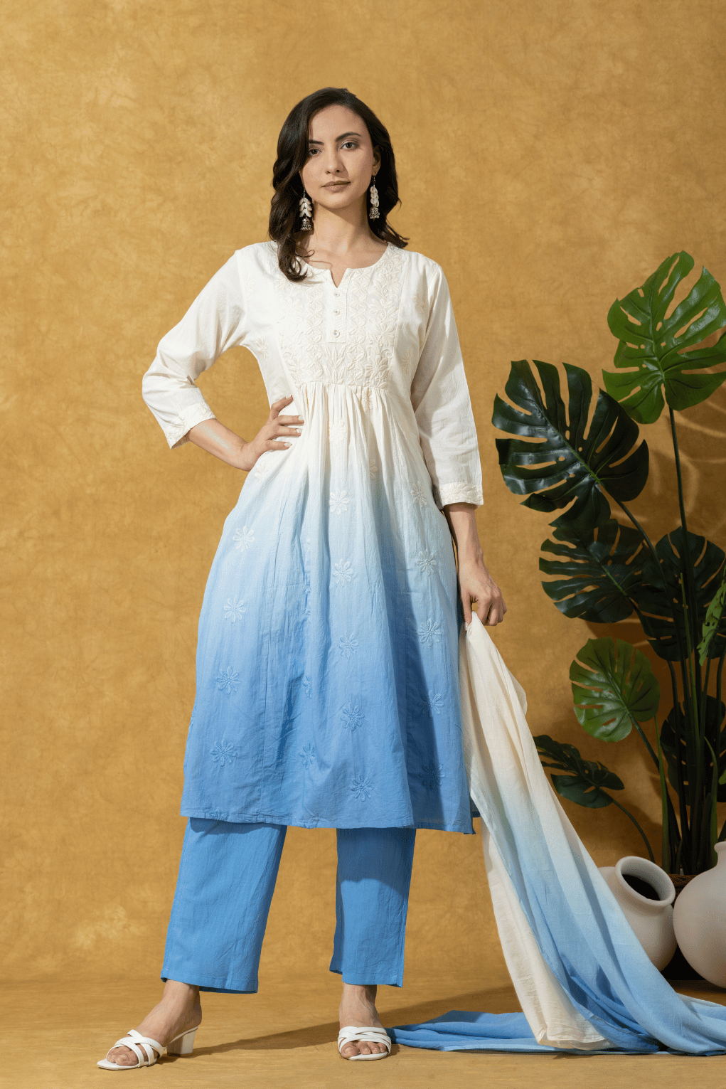 Ombre Blue Kurta Pant Set
