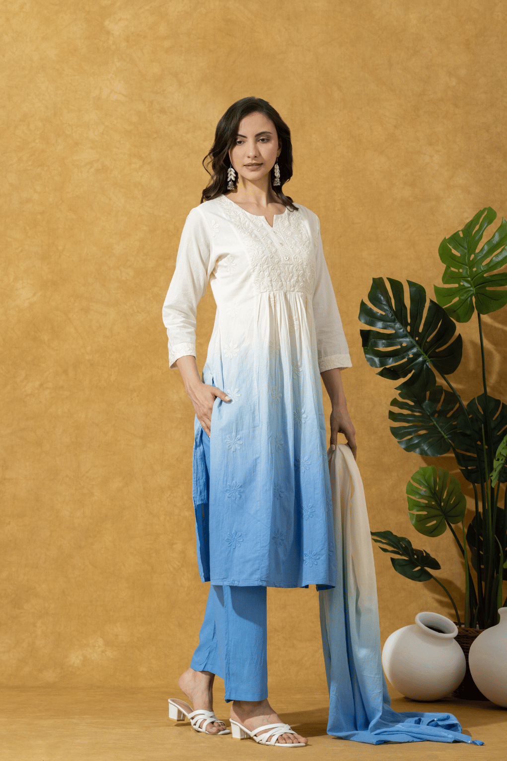 Ombre Blue Kurta Pant Set