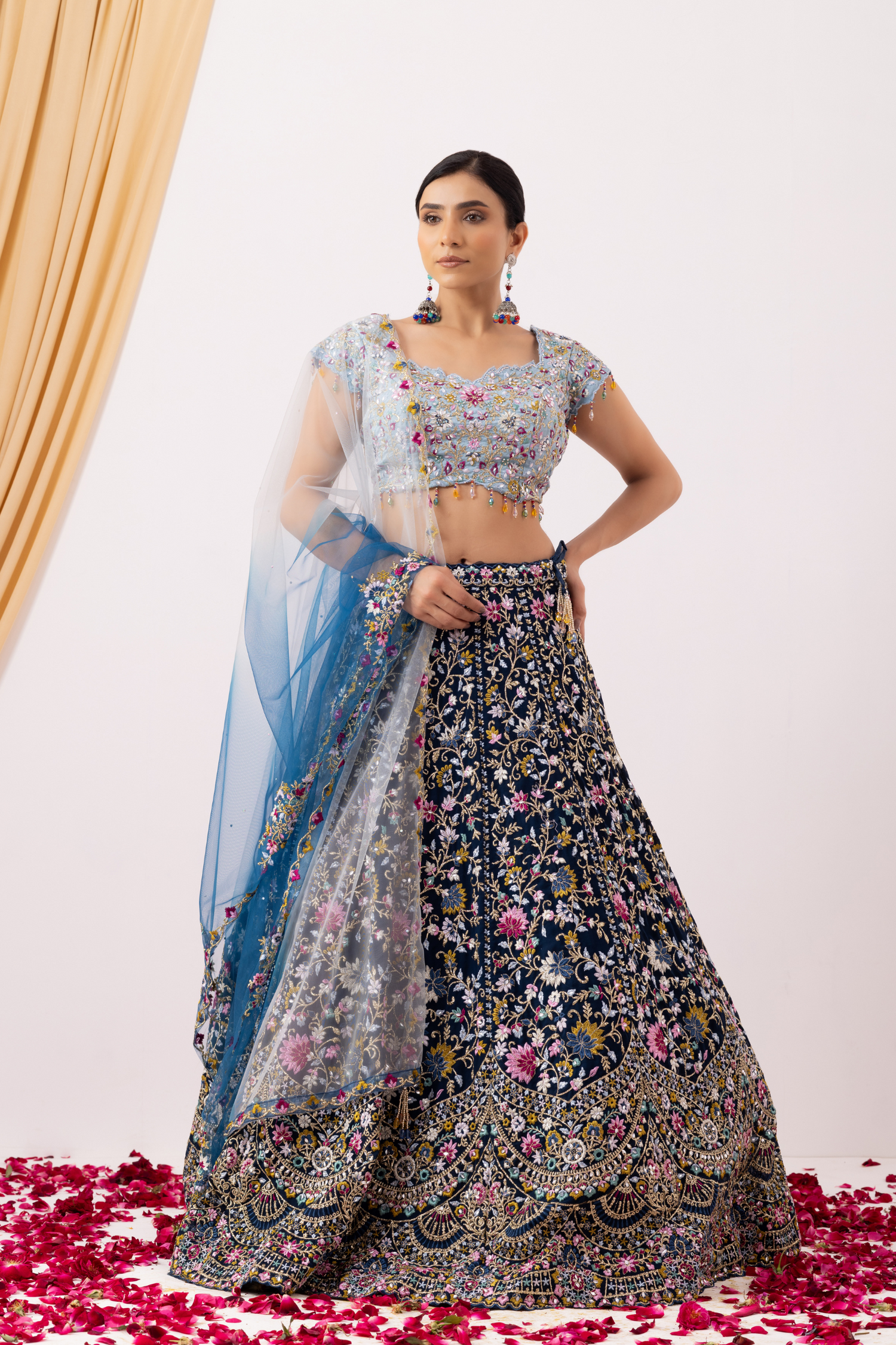 Blue Party wear lehenga set