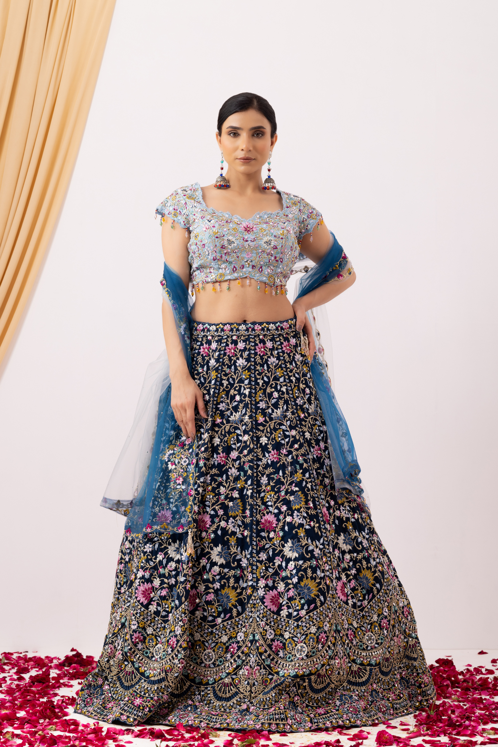 Blue Party wear lehenga set