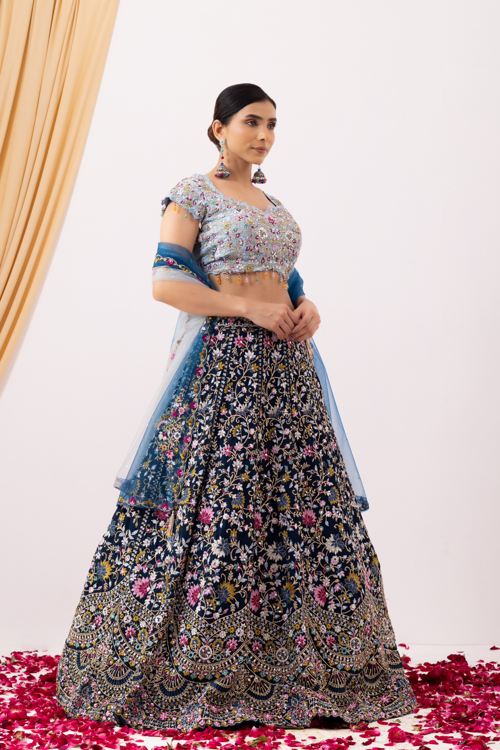 Blue Party wear lehenga set