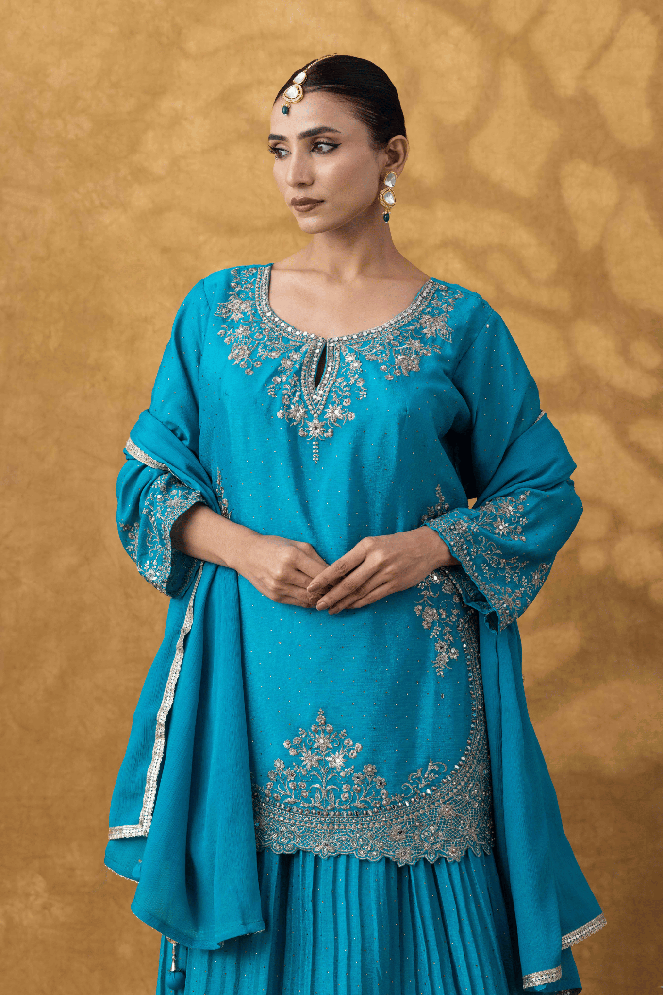 Firozi Glow Skirt Ensemble