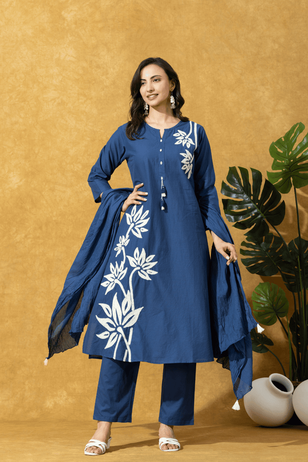 Indigo Blue Contemporary Kurta Set