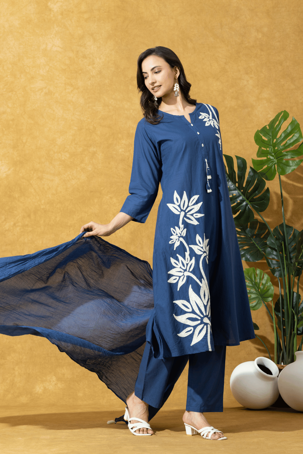 Indigo Blue Contemporary Kurta Set
