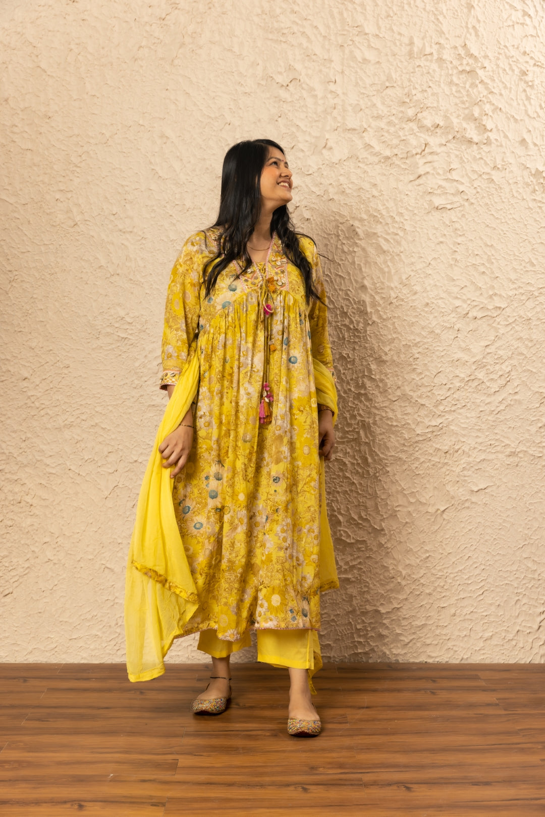 Mulmul Yellow Anarkali