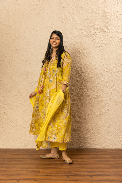 Mulmul Yellow Anarkali