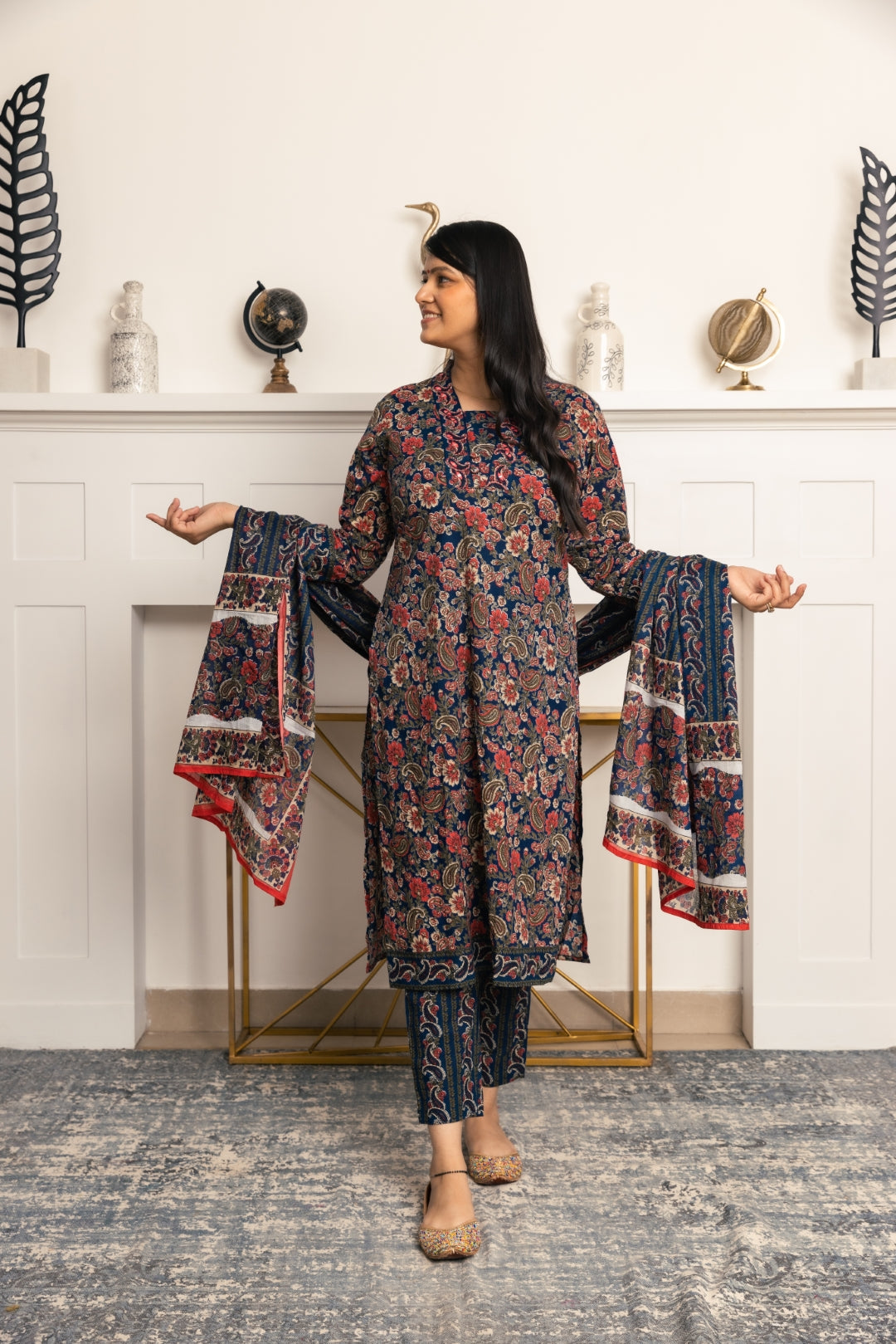 Ajrak Print Kurta Set