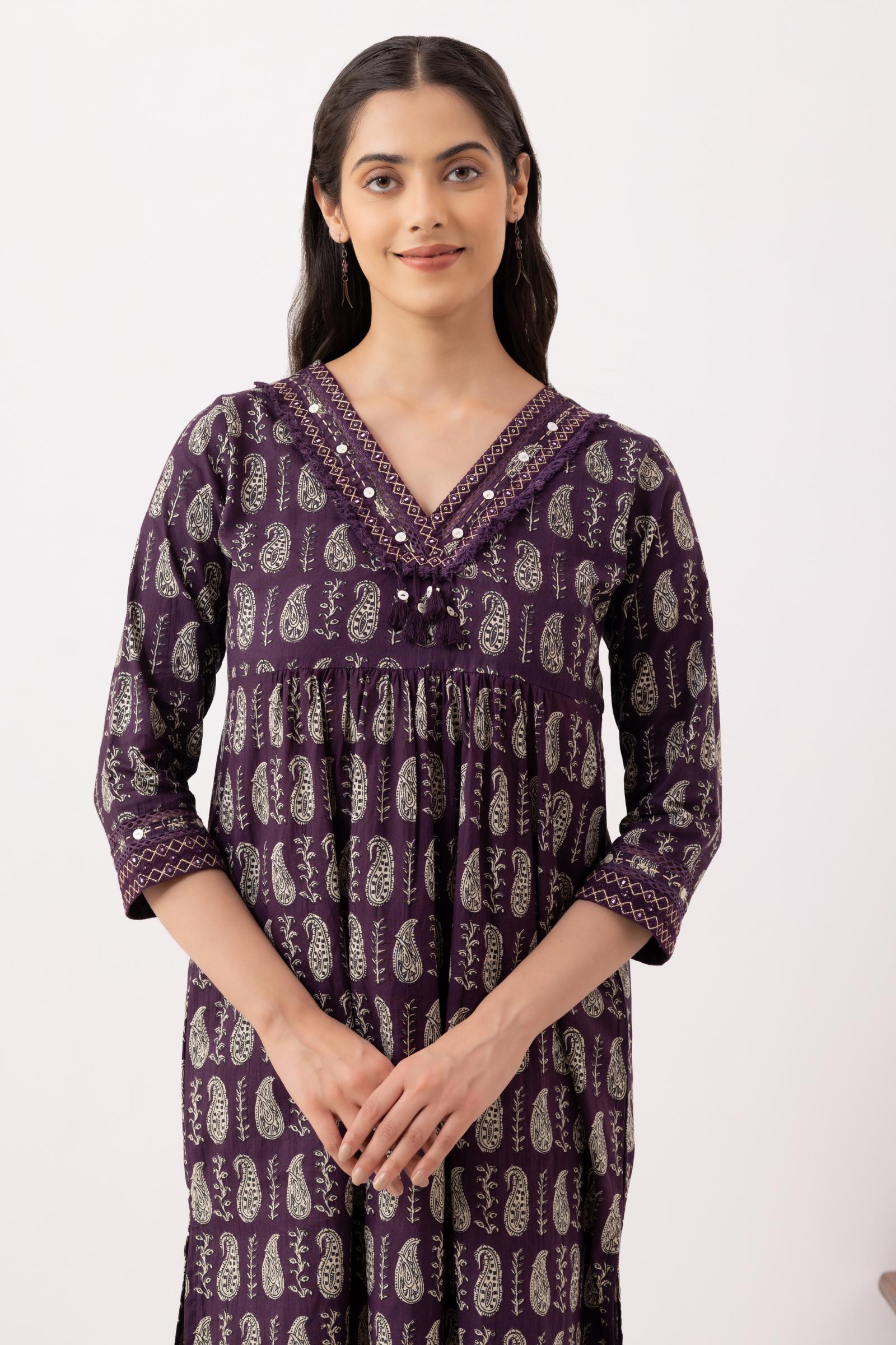 Ethnic Motifs Printed A-Line Kurta Pant with Dupatta Set