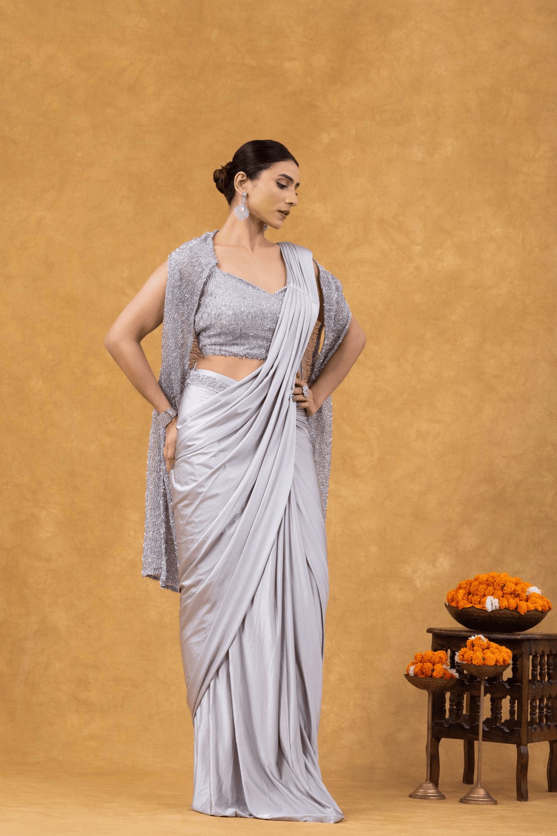 Silver Luxe Ready to Wear Saree
