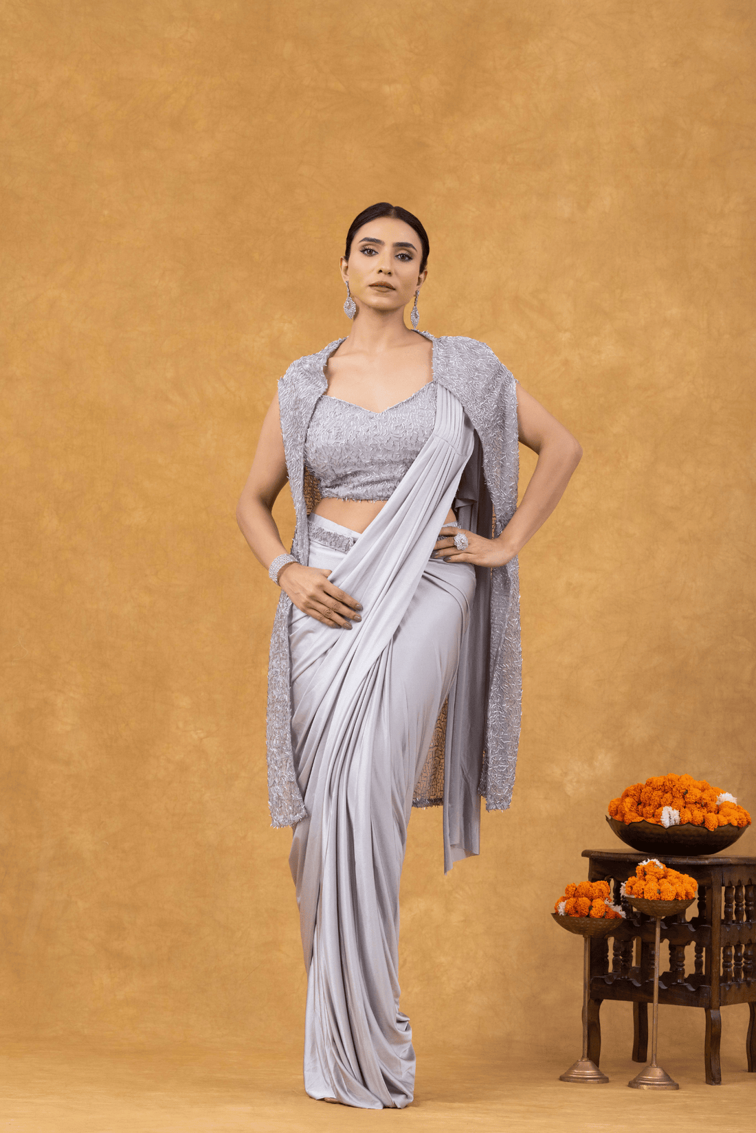 Silver Luxe Ready to Wear Saree