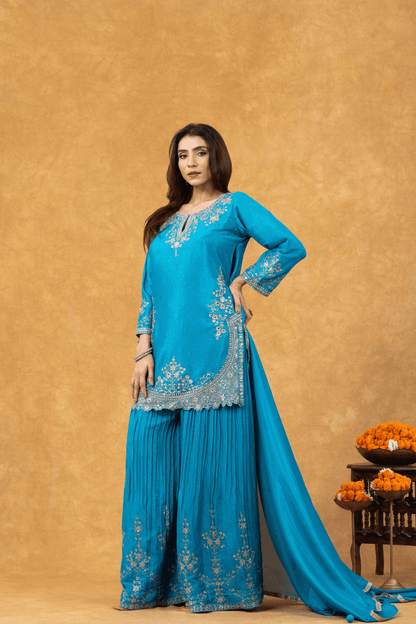 Firozi Glow Sharara Ensemble