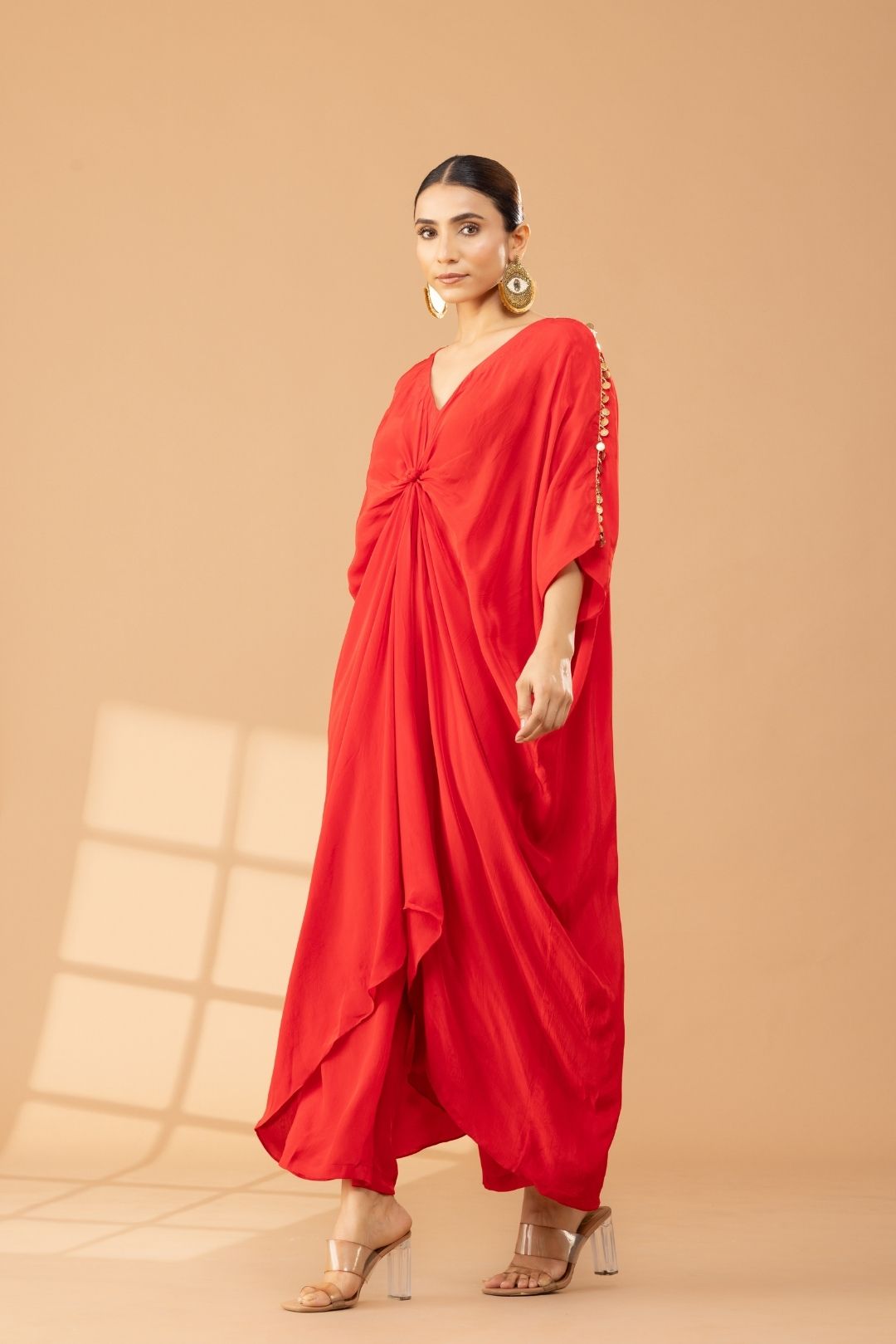 Red Silk Crepe CO-Ord Set