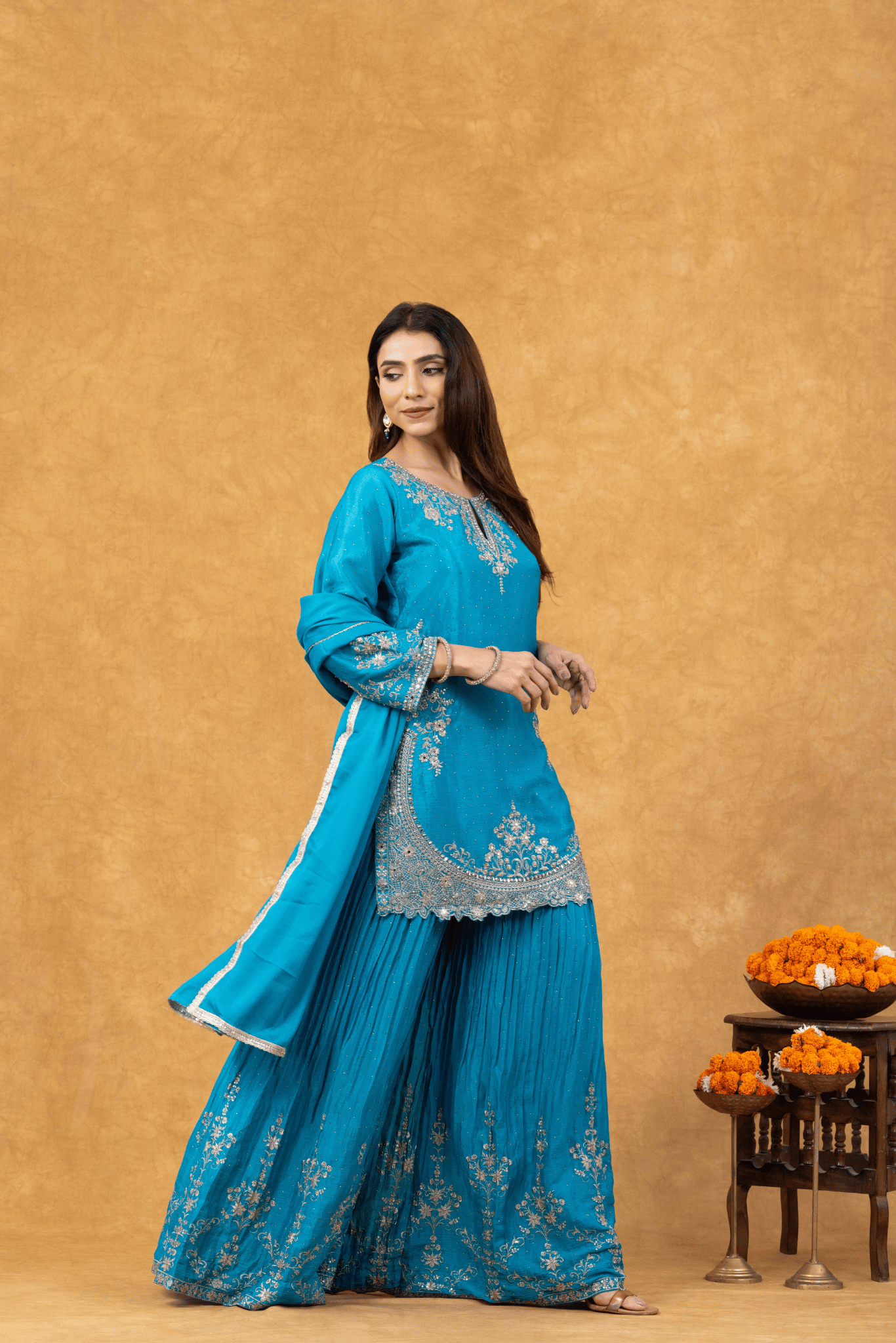 Firozi Glow Sharara Ensemble