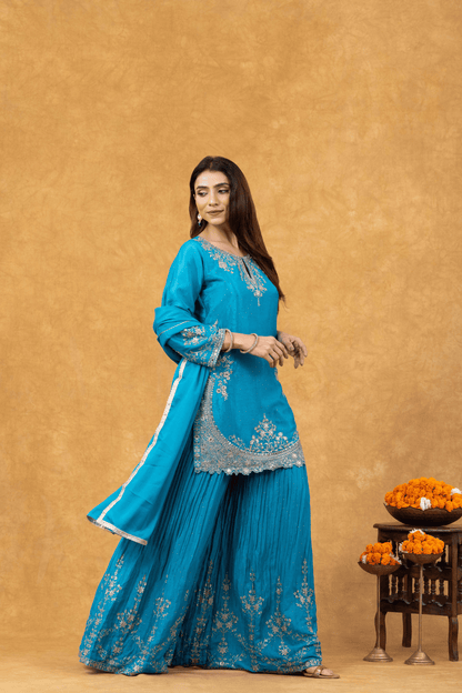 Firozi Glow Sharara Ensemble