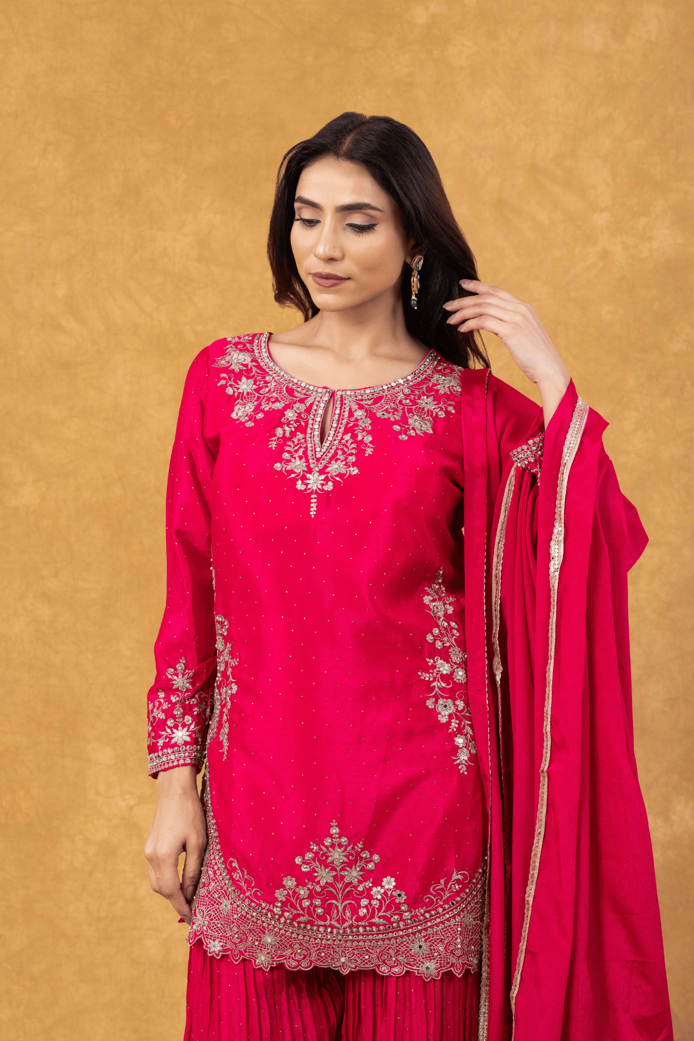 Magenta Pink Sharara Ensemble