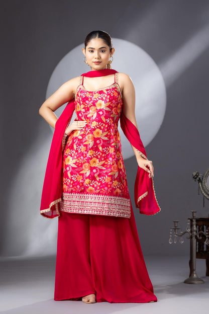 Hot Pink Sharara Set