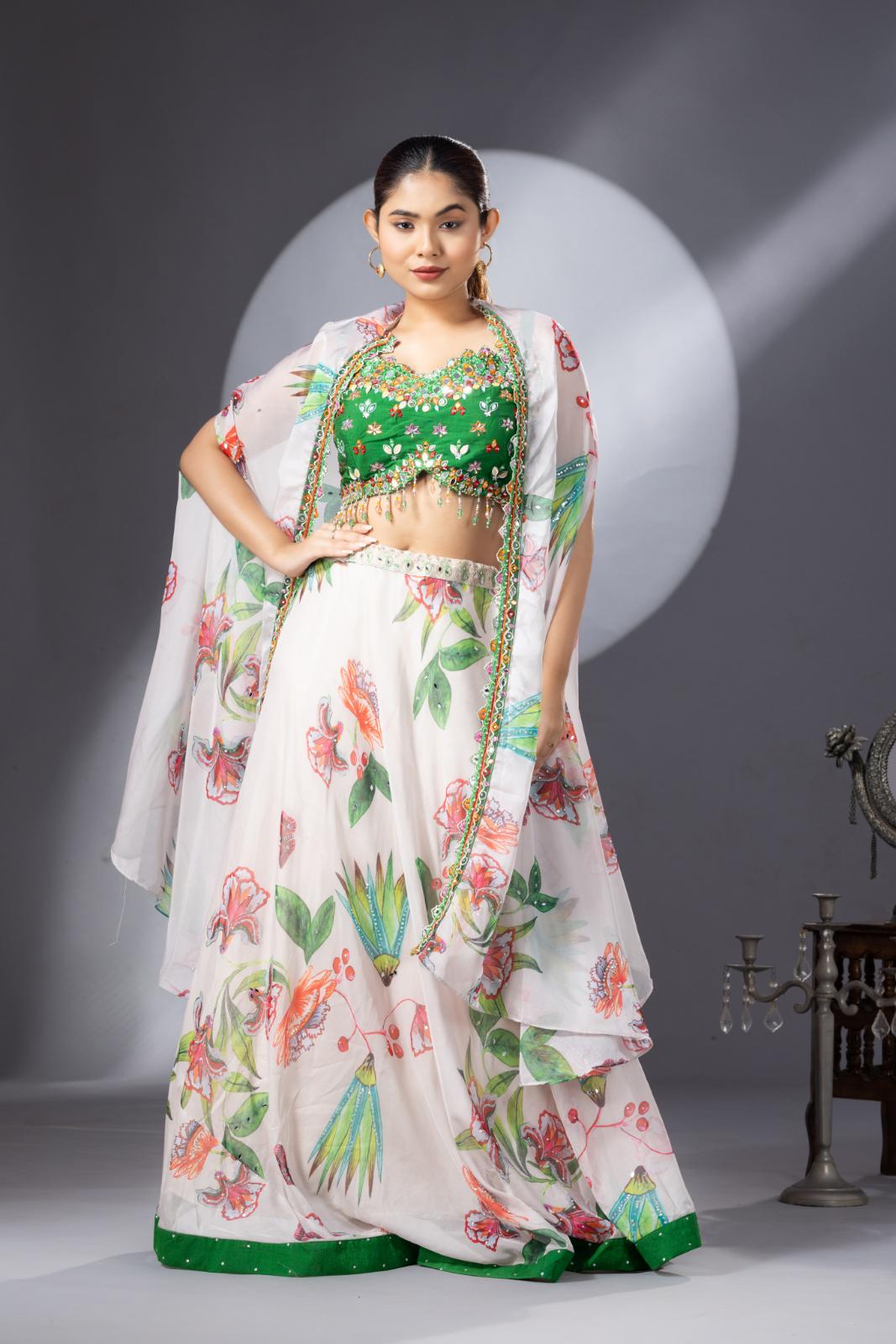 Ruby Green Lehenga Set