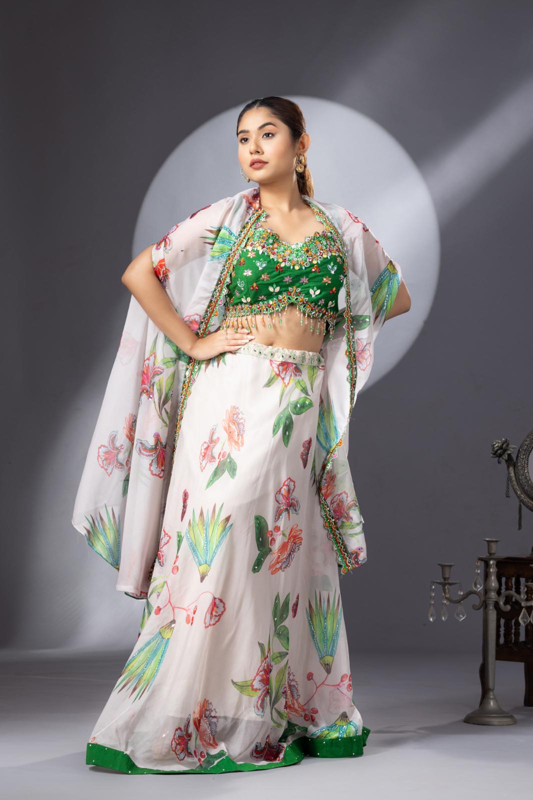 Ruby Green Lehenga Set