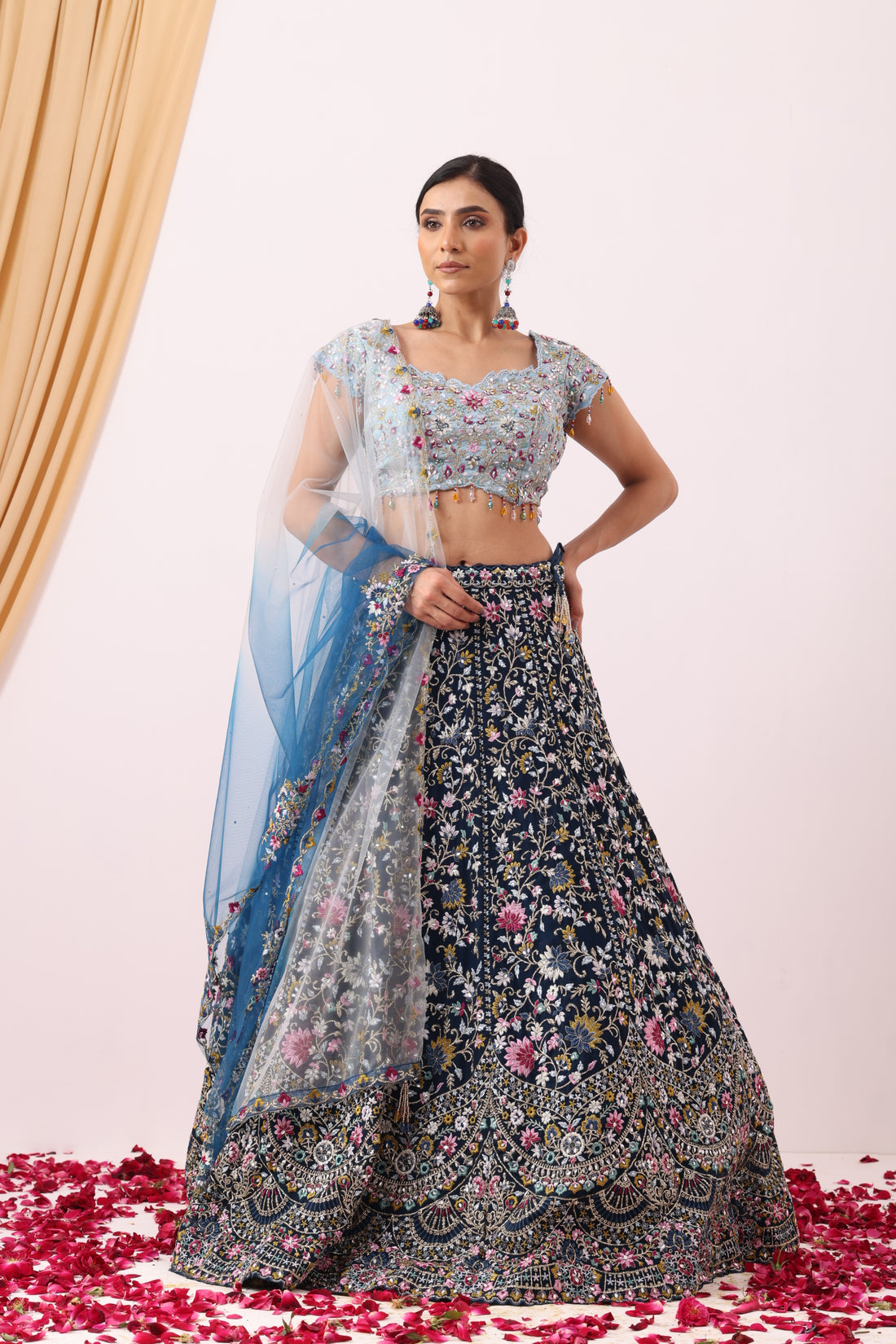 Blue Party wear lehenga set