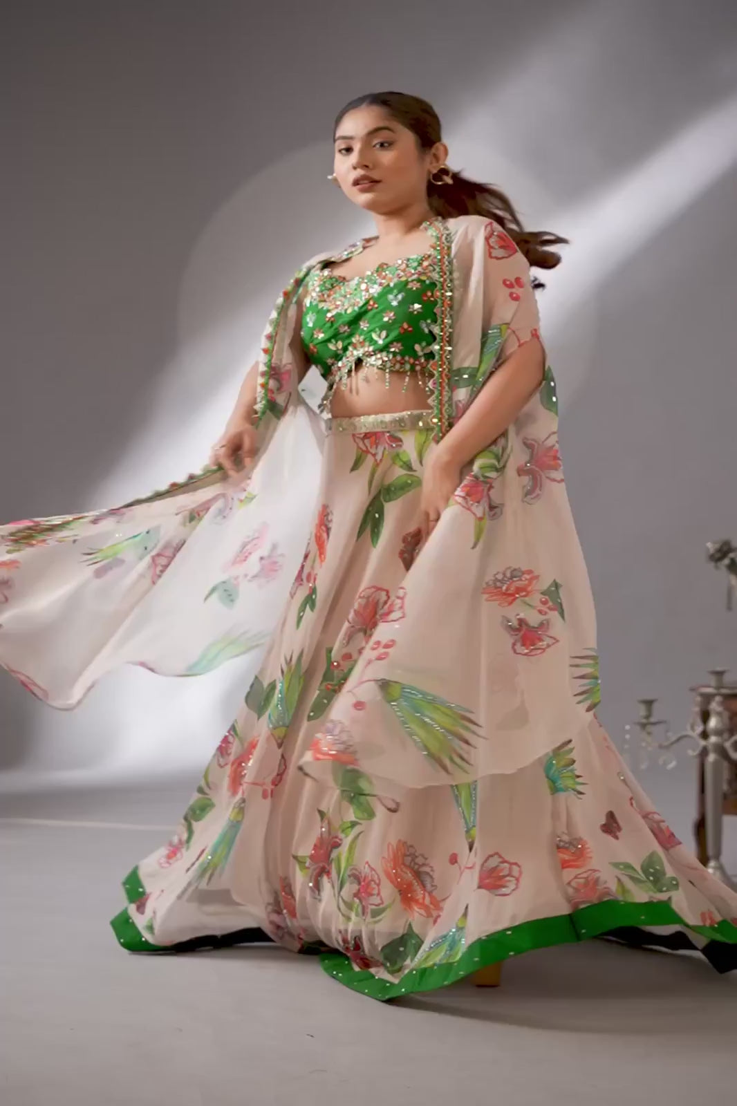 Ruby Green Lehenga Set