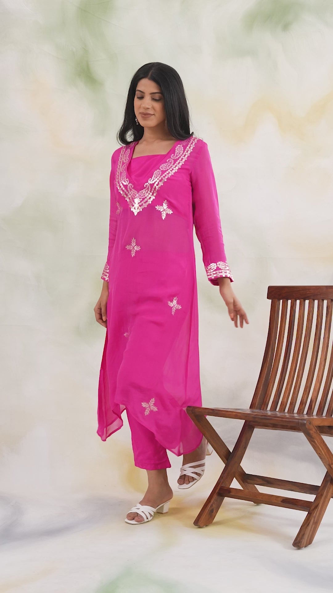 Hot Pink Organza Co-ord set